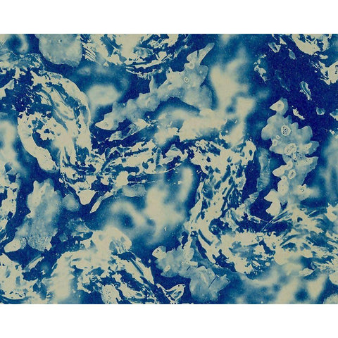 Textures in Blue III Black Modern Wood Framed Art Print with Double Matting by Baxter Mill Archive