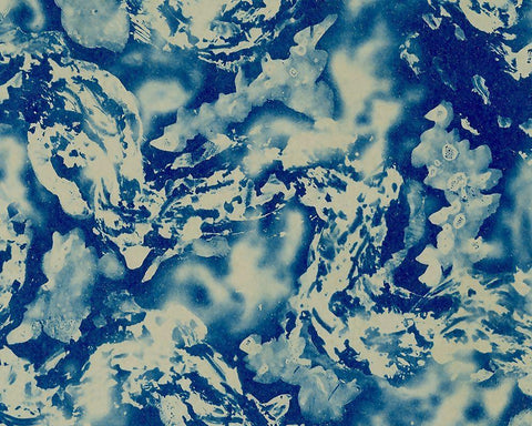 Textures in Blue III Black Ornate Wood Framed Art Print with Double Matting by Baxter Mill Archive