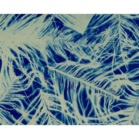Textures in Blue IV White Modern Wood Framed Art Print by Baxter Mill Archive