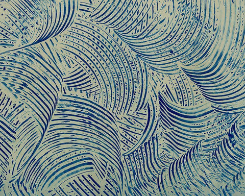 Textures in Blue V White Modern Wood Framed Art Print with Double Matting by Baxter Mill Archive