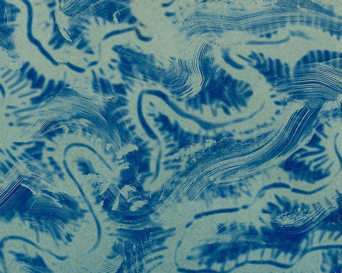 Textures in Blue VII White Modern Wood Framed Art Print with Double Matting by Baxter Mill Archive