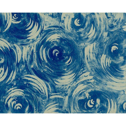 Textures in Blue VIII White Modern Wood Framed Art Print by Baxter Mill Archive