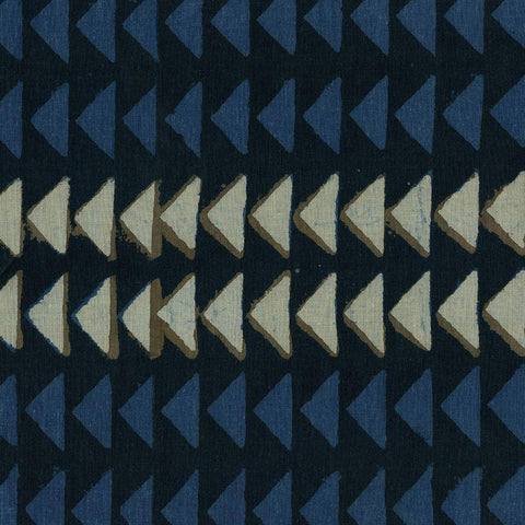 Indigo Geometrics I Black Modern Wood Framed Art Print with Double Matting by Baxter Mill Archive