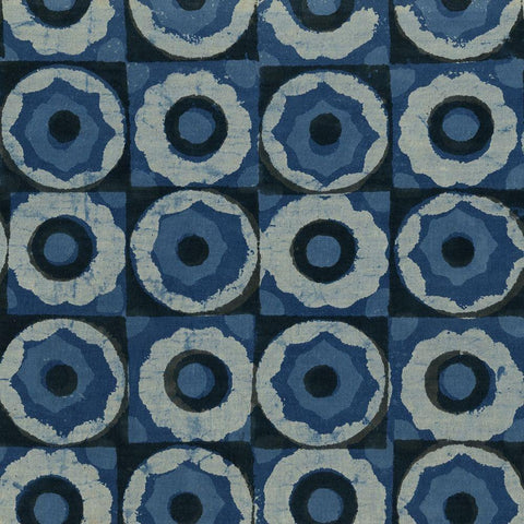 Indigo Geometrics IV White Modern Wood Framed Art Print by Baxter Mill Archive