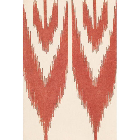 Flame Stitch Motif I Black Modern Wood Framed Art Print with Double Matting by Baxter Mill Archive