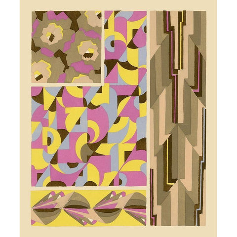 Art Deco Designs I White Modern Wood Framed Art Print by Baxter Mill Archive