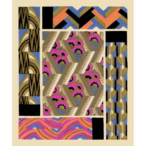 Art Deco Designs III Black Modern Wood Framed Art Print by Baxter Mill Archive