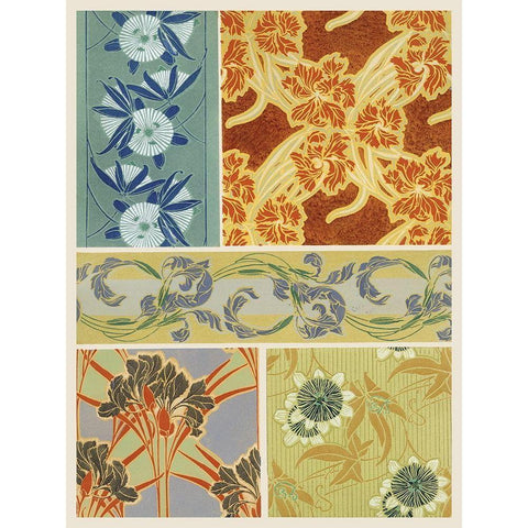Art Deco Florals IX White Modern Wood Framed Art Print by Baxter Mill Archive