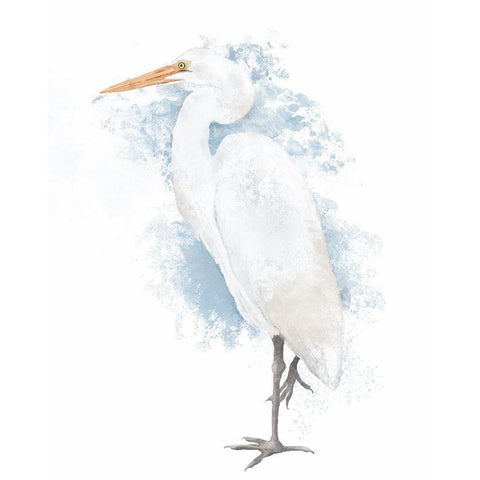Coastal Heron I Black Modern Wood Framed Art Print by Reynolds, Jade