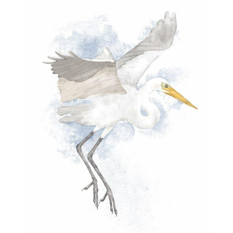 Coastal Heron II Black Modern Wood Framed Art Print by Reynolds, Jade
