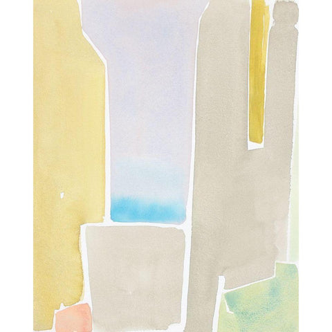 Pastels to the Sea I Black Modern Wood Framed Art Print with Double Matting by Delamater, Rob