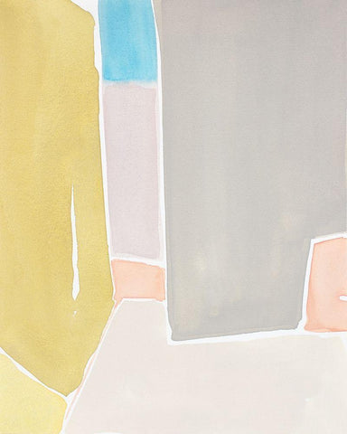 Pastels to the Sea II White Modern Wood Framed Art Print with Double Matting by Delamater, Rob