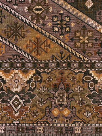 Kilim Detail II White Modern Wood Framed Art Print with Double Matting by Baxter Mill Archive