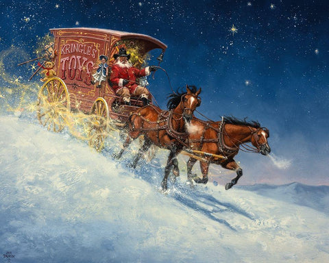 Nick of Time Black Ornate Wood Framed Art Print with Double Matting by Sorenson, Jack