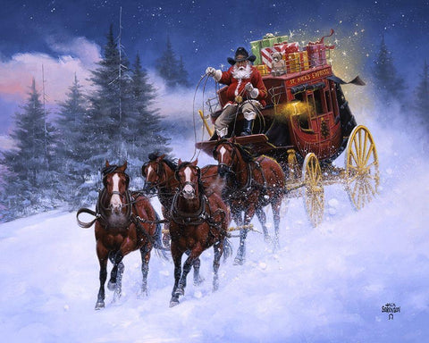 Nicks Express Black Ornate Wood Framed Art Print with Double Matting by Sorenson, Jack