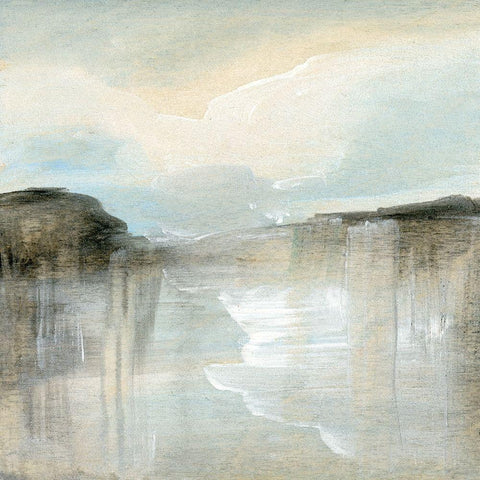 Quietude White Modern Wood Framed Art Print by Suderman, Karen