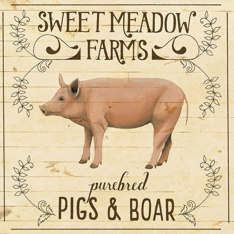 Animal Farm Collection III Black Modern Wood Framed Art Print with Double Matting by Popp, Grace