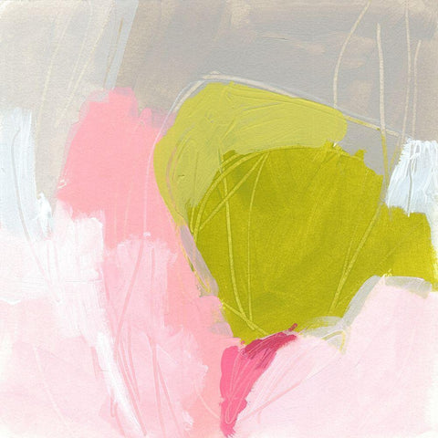 Spring Swatch II White Modern Wood Framed Art Print with Double Matting by Vess, June Erica