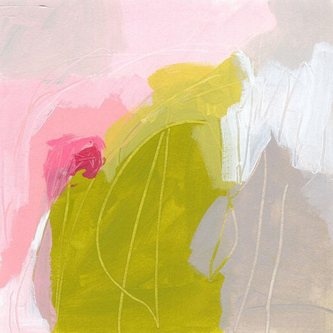 Spring Swatch III White Modern Wood Framed Art Print with Double Matting by Vess, June Erica