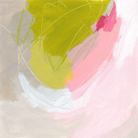 Spring Swatch IV Black Modern Wood Framed Art Print with Double Matting by Vess, June Erica