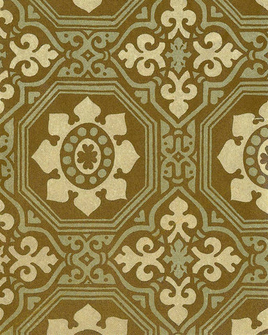 Medallion Motif I White Modern Wood Framed Art Print with Double Matting by Baxter Mill Archive