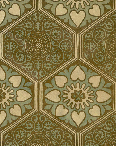 Medallion Motif II White Modern Wood Framed Art Print with Double Matting by Baxter Mill Archive