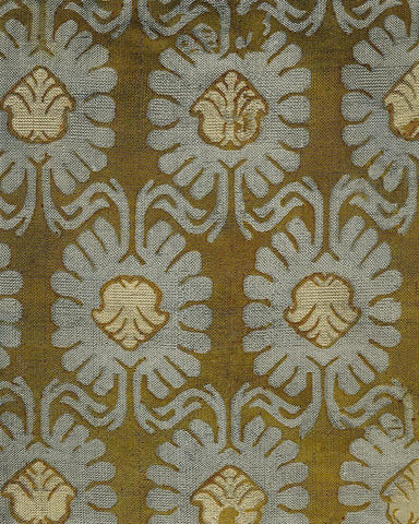 Medallion Motif V White Modern Wood Framed Art Print with Double Matting by Baxter Mill Archive