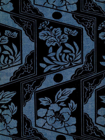 Japanese Patterns IV Black Ornate Wood Framed Art Print with Double Matting by Baxter Mill Archive