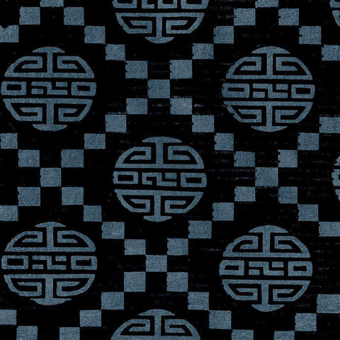 Japanese Patterns VIII Black Ornate Wood Framed Art Print with Double Matting by Baxter Mill Archive