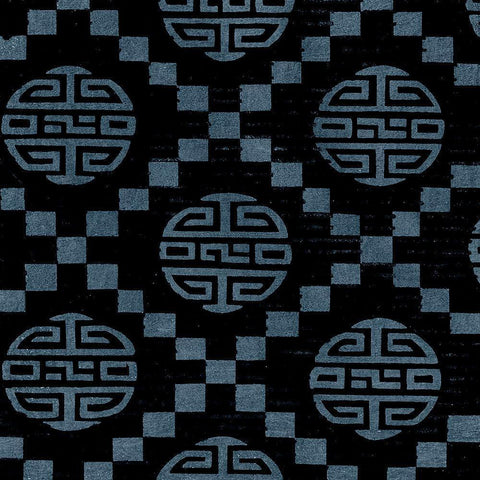 Japanese Patterns VIII Black Modern Wood Framed Art Print by Baxter Mill Archive