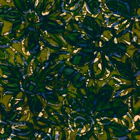 Teal Batik I White Modern Wood Framed Art Print with Double Matting by Baxter Mill Archive