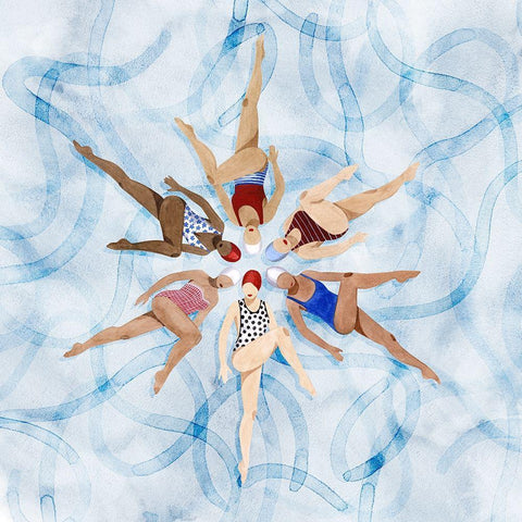 Working Together I Black Modern Wood Framed Art Print by Popp, Grace