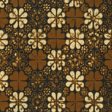 Ethnic Batik II Black Ornate Wood Framed Art Print with Double Matting by Baxter Mill Archive