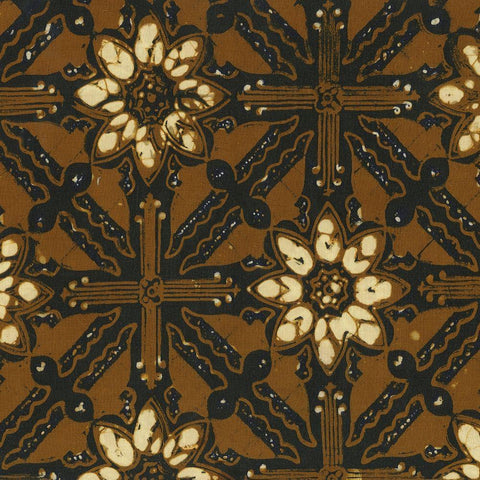 Ethnic Batik III Black Ornate Wood Framed Art Print with Double Matting by Baxter Mill Archive