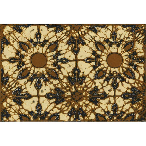 Ethnic Batik VI Gold Ornate Wood Framed Art Print with Double Matting by Baxter Mill Archive