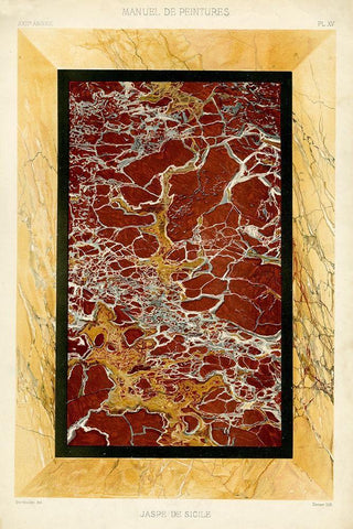 Marble Varieties VII Black Ornate Wood Framed Art Print with Double Matting by Baxter Mill Archive