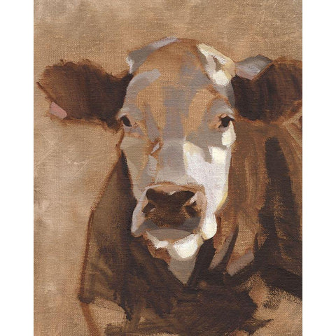 East End Cattle I White Modern Wood Framed Art Print by Green, Jacob