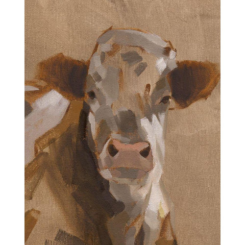 East End Cattle II White Modern Wood Framed Art Print by Green, Jacob