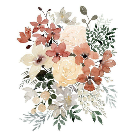 Dried Bouquet I Black Modern Wood Framed Art Print with Double Matting by Popp, Grace