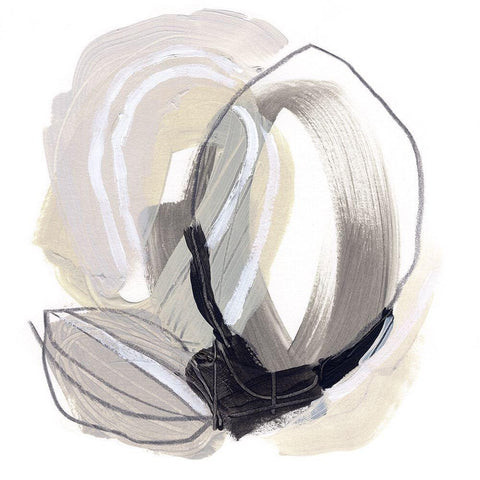 Circular Balance II White Modern Wood Framed Art Print with Double Matting by Vess, June Erica