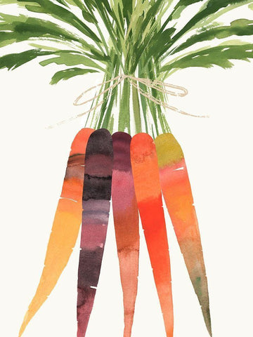 Vibrant Bunch II Black Ornate Wood Framed Art Print with Double Matting by Warren, Annie