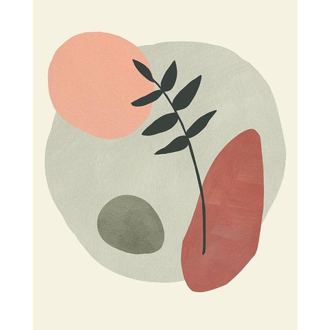 Spring Tea II Black Modern Wood Framed Art Print by Green, Jacob