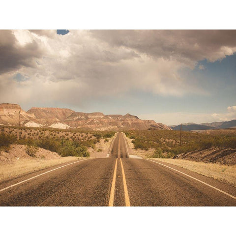 Where the Road Leads I Black Modern Wood Framed Art Print with Double Matting by Quintero, Sonja