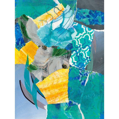 Reclaimed Collage III Black Modern Wood Framed Art Print by Moore, Regina