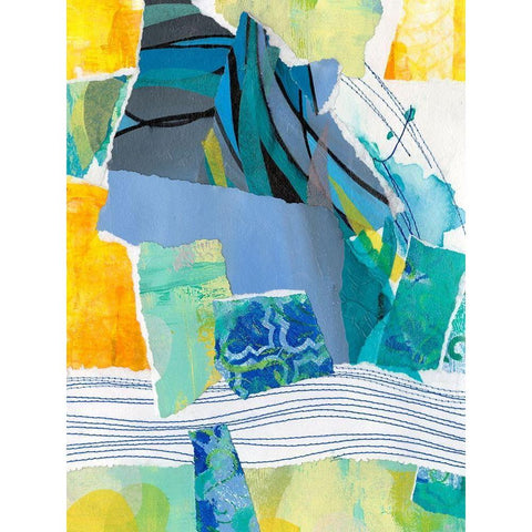 Reclaimed Collage V Black Modern Wood Framed Art Print by Moore, Regina