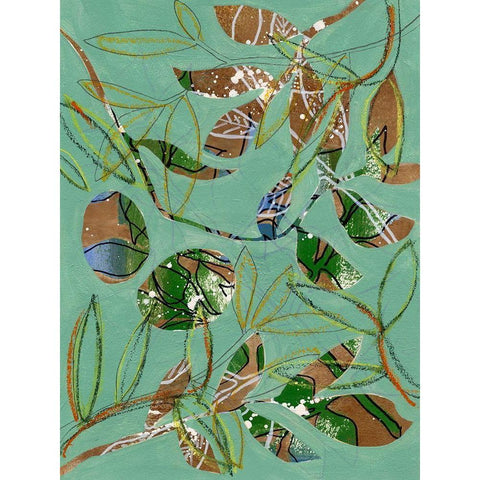 Nature on Sage II White Modern Wood Framed Art Print by Moore, Regina