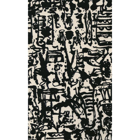 Graphic Mod Abstract I Black Modern Wood Framed Art Print by Baxter Mill Archive