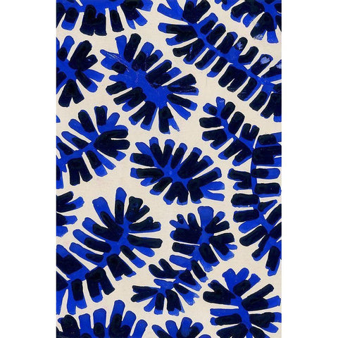 Modern Leaf Motif I Black Modern Wood Framed Art Print with Double Matting by Baxter Mill Archive
