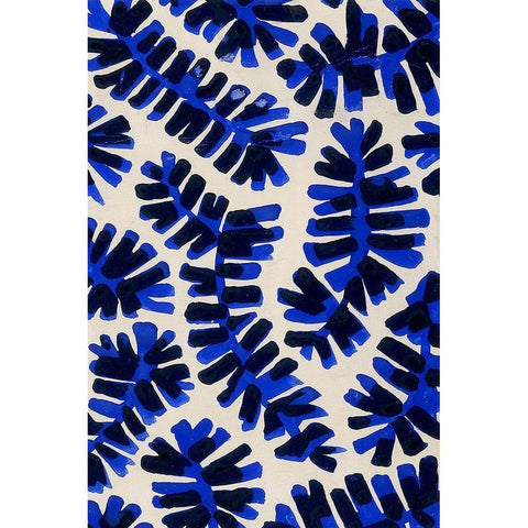 Modern Leaf Motif II Gold Ornate Wood Framed Art Print with Double Matting by Baxter Mill Archive