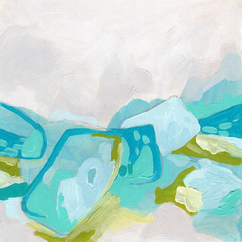 Geode Vista II White Modern Wood Framed Art Print by Vess, June Erica